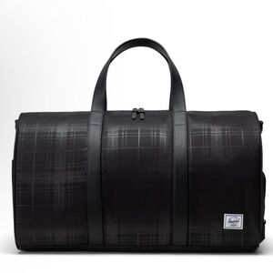 Herschel Supply Company Novel Black Plaid Duffel Bag